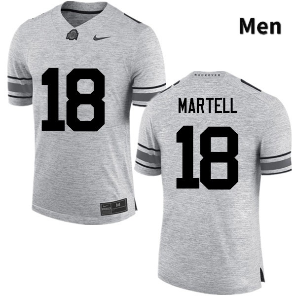 Ohio State Buckeyes Tate Martell Men's #18 Gray Game Stitched College Football Jersey